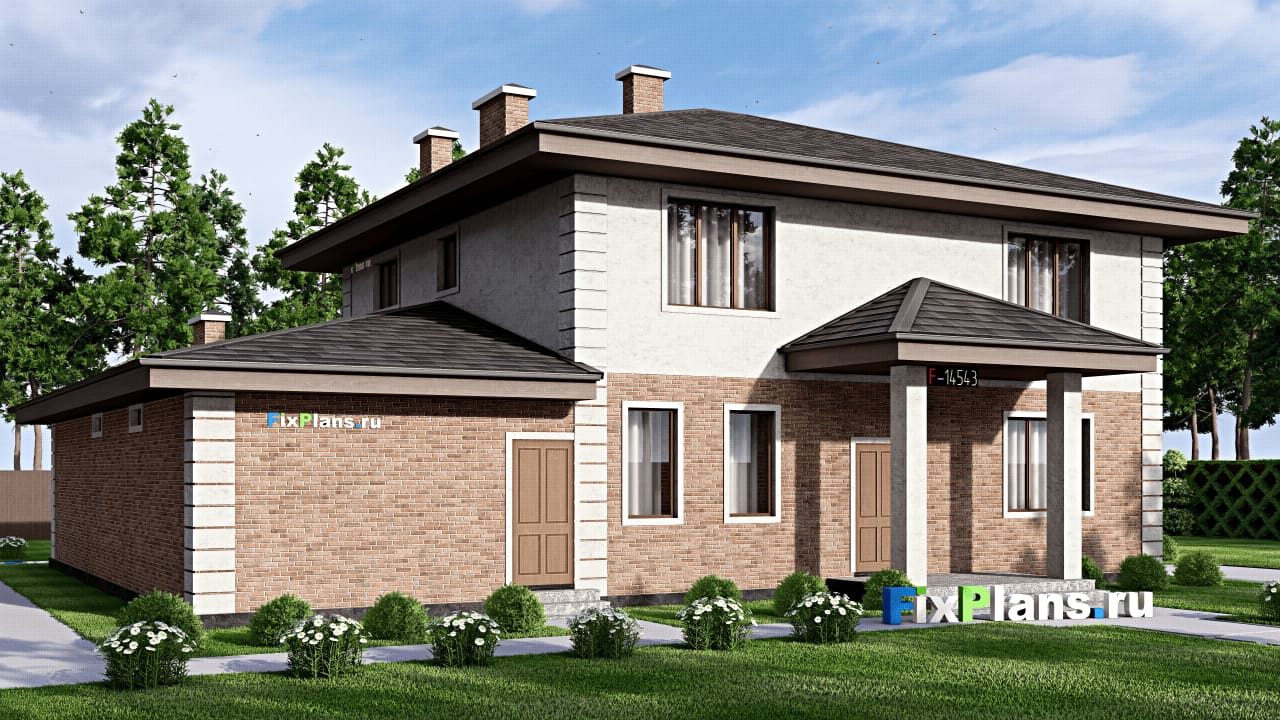 Двухэтажный дом F-14543 — фасад