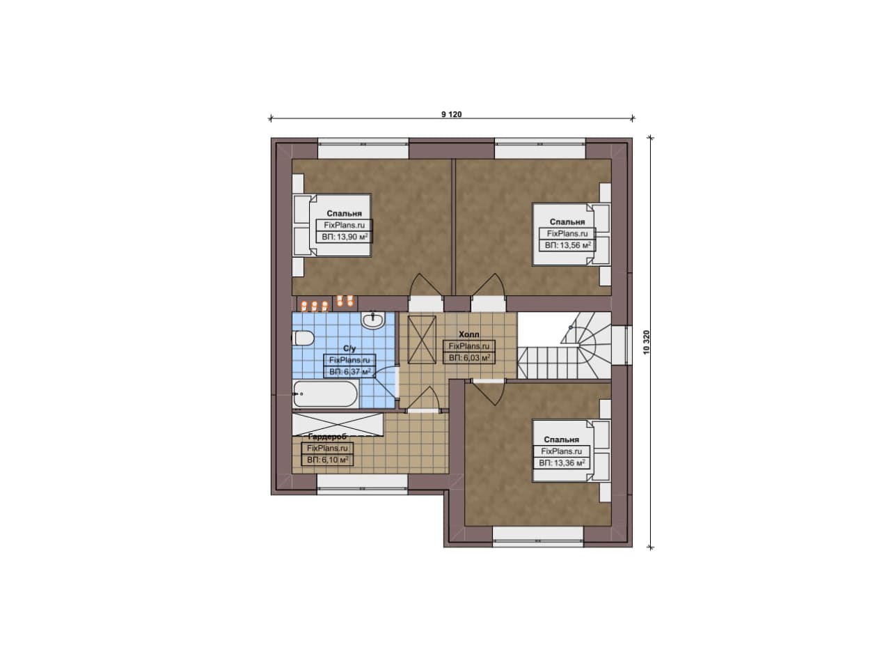План 2 этажа — проект F-17414